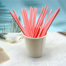 pink color  disposable paper drinking straw